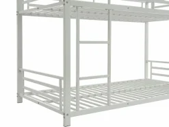 Vente-unique Literas triples 3 x 90 x 190 cm metal - ELOUAN III Blanco Best