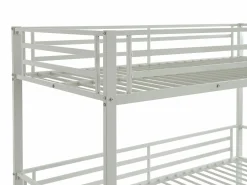 Vente-unique Literas triples 3 x 90 x 190 cm metal - ELOUAN III Blanco Best
