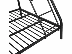 Vente-unique Cama Litera|Literas 90x190 y 140x190 cm acero con colchón ELEVATIO IV