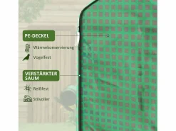 Lámina de recambio para invernadero, protección UV, puertas y ventanas enrollables, plástico, (140x73x190 cm) Verde Sale
