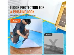 Lámina Protectora para Alfombras SucceBuy, 101 x 2560 cm, Easy Cut Floor Shield, Compatible con Toda una Gama de Materiales para Alfombras^ Hot