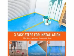 Lámina Protectora para Alfombras SucceBuy, 101 x 2560 cm, Easy Cut Floor Shield, Compatible con Toda una Gama de Materiales para Alfombras^ Hot