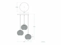 Lámpara Colgante Cristal Tri Klimt^Ledkia New