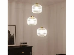 Ledkia Lámpara Suspendida|Lámpara Colgante Cristal Tri Wilde Transparente