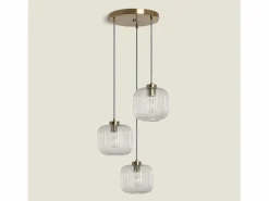 Ledkia Lámpara Suspendida|Lámpara Colgante Cristal Tri Wilde Transparente