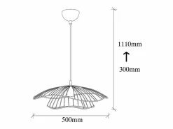Lámpara colgante de alambre metálico - D. 50 x H. 30/110 cm - Oro - ATHERIA^OZAIA Sale