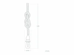 Lámpara Colgante de Cuerda Perseo Marrón^Ledkia Discount