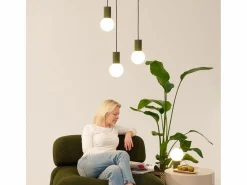 Sollux Lighting Lámpara Colgante Halo Moderno De Aluminio/Vidrio - 1 Fuentes Luminosas - L.12 X A.120 Cm - Oliva Verde Best