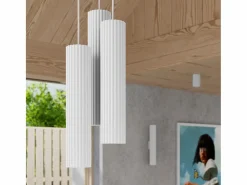 Lámpara Colgante Karbon Minimalista De Aluminio - 3 Fuentes Luminosas - L.19,5 X A.108 Cm -^Sollux Lighting Sale