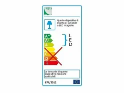 Lámpara colgante LED Lila de metal y cristal borosilicato transparente 3481-40-140 Fabas Luce Verde Discount