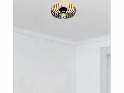 Concept-Usine Plafón|Lámpara colgante negra de metal LINDA - Estilo Moderno Chic