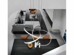 NETTLIFE Lámpara Suspendida|Lámpara colgante Vintage Negra de 5 luces, altura ajustable, casquillo E27, 62 W, ​​estilo industrial retro.