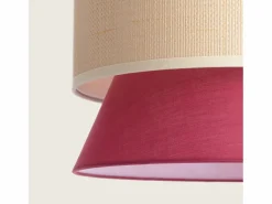 Lámpara Colgante Tela Chulu Rojo Frambuesa^Ledkia Hot