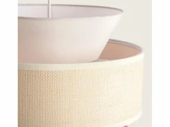 Lámpara Colgante Tela Chulu Rojo Frambuesa^Ledkia Hot