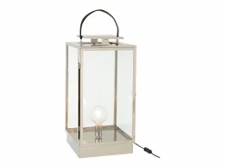 J-Line Iluminación Exterior|Lámpara cuadrada de metal de 31.5x30x76 cm