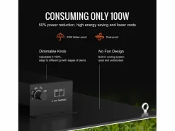 Lámpara de Crecimiento LED SucceBuy 300 W, Diodos Samsung de Intensidad Variable, para Plantas de Interior, Plántulas, Vegetación, Floración, Controlador en Cadena^ Discount