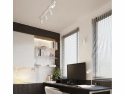 Sollux Lighting Lámpara de escritorio Gloow minimalista de aluminio - 1 fuentes luminosas 3000K - L.14,5 x A.43 cm - Blanco Online