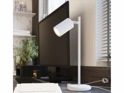 Sollux Lighting Lámpara de escritorio Gloow minimalista de aluminio - 1 fuentes luminosas 3000K - L.14,5 x A.43 cm - Blanco Online