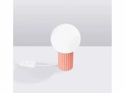 Lámpara De Escritorio Halo Moderno De Aluminio/Vidrio - 1 Fuentes Luminosas - L.12 X A.19 Cm - Durazno^Sollux Lighting Best