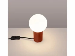 Sollux Lighting Lámpara De Escritorio|Lámpara De Escritorio Halo Moderno De Aluminio/Vidrio - 1 Fuentes Luminosas - L.12 X A.19 Cm - Ocre