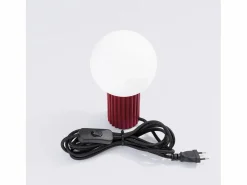 Sollux Lighting Lámpara De Escritorio|Lámpara De Escritorio Halo Moderno De Aluminio/Vidrio - 1 Fuentes Luminosas - L.12 X A.19 Cm - Borgoña