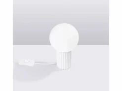 Sollux Lighting Lámpara De Escritorio|Lámpara De Escritorio Halo Moderno De Aluminio/Vidrio - 1 Fuentes Luminosas - L.12 X A.19 Cm -