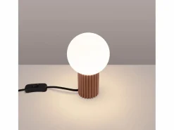Lámpara De Escritorio Halo Moderno De Aluminio/Vidrio - 1 Fuentes Luminosas - L.12 X A.19 Cm - Moca^Sollux Lighting Outlet