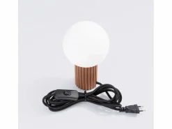Lámpara De Escritorio Halo Moderno De Aluminio/Vidrio - 1 Fuentes Luminosas - L.12 X A.19 Cm - Moca^Sollux Lighting Outlet