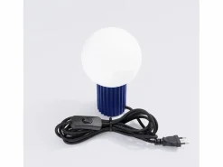 Lámpara De Escritorio Halo Moderno De Aluminio/Vidrio - 1 Fuentes Luminosas - L.12 X A.19 Cm - Ultramarino^Sollux Lighting Hot