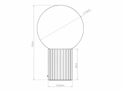 Lámpara De Escritorio Halo Moderno De Aluminio/Vidrio - 1 Fuentes Luminosas - L.12 X A.19 Cm - Ultramarino^Sollux Lighting Hot