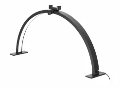 Lámpara de Escritorio, SucceBuy, Lámpara de Escritorio 30 W en Forma de Media Luna con Soporte para Teléfono - Brillo Ajustable Negro Sale