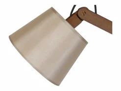 TOSEL Lámpara de Escritorio ,madera,Gris ,A45xD16xP16 cm Marru00f3n / Topo