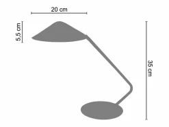 TOSEL Lámpara De Escritorio|Lámpara de Escritorio ,metal,,A35xD20xP49cm