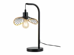 Lámpara de escritorio vintage , lámpara de noche, lámpara de mesa, E27 con cable, lámpara de escritorio retro de metal negra (bombilla no incluida)^NETTLIFE Sale