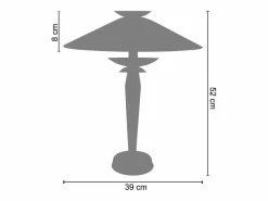 TOSEL Lámpara de Mesa ,metal,madera, ,A52xD39xP39cm Rosa Sale