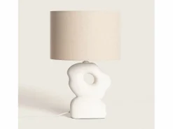 Ledkia Lámpara de Mesa Cerámica Illinois Blanco Online