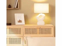 Ledkia Lámpara de Mesa Cerámica Illinois Blanco Online