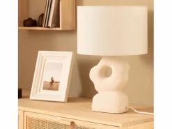 Ledkia Lámpara de Mesa Cerámica Illinois Blanco Online