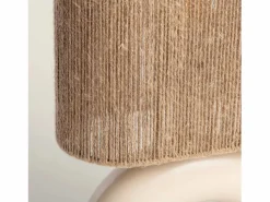 Ledkia Lámpara De Mesa|Lámpara de Mesa Cerámica y Cuerda Natural Callie