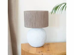 Rendez-Vous Déco Lámpara de mesa de yute y papel - Nina Blanco Sale