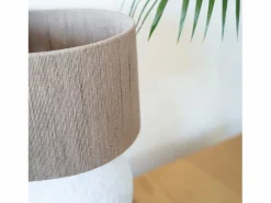 Rendez-Vous Déco Lámpara de mesa de yute y papel - Nina Blanco Sale