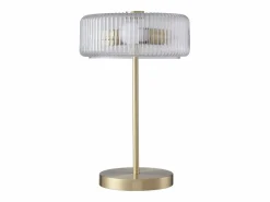 Lámpara de mesa dorada y transparente D.30 x Alt.49 cm- LACAYA^OZAIA New