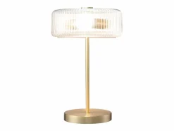 Lámpara de mesa dorada y transparente D.30 x Alt.49 cm- LACAYA^OZAIA New