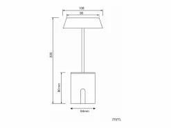 Ledkia Iluminación Exterior|Lámpara de Mesa LED Metal Inalámbrica para Exterior Ula
