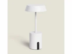 Ledkia Lámpara de Mesa LED Metal Inalámbrica para Exterior Ula Blanco