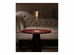 Lámpara de mesa LED Poldina Pro con craquelado de hoja de oro rojo, recargable y regulable, con batería de hasta 12 horas Amarillo Clearance