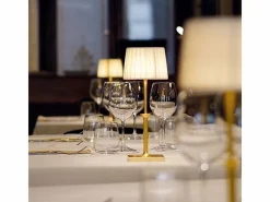 Lámpara De Mesa|Lámpara de mesa LED Poldina Classic Zafferano, recargable y con regulador táctil - Diseño elegante, inalámbrica, color