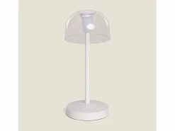 Ledkia Iluminación Exterior|Lámpara de Mesa LED Portátil para Exterior Metal con Batería Recargable Lendora