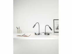 Lámpara de mesa LED Stem 5W negra, luz cálida, carga inalámbrica y cabezal ajustable Negro Best