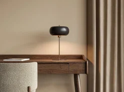 Lámpara de mesa metálica, D. 26 x H.50 cm, Dorado y negro, KERRY^OZAIA New